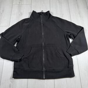 Lululemon Womens M/L Scuba Oversized Funnel Full Zip Black Workout